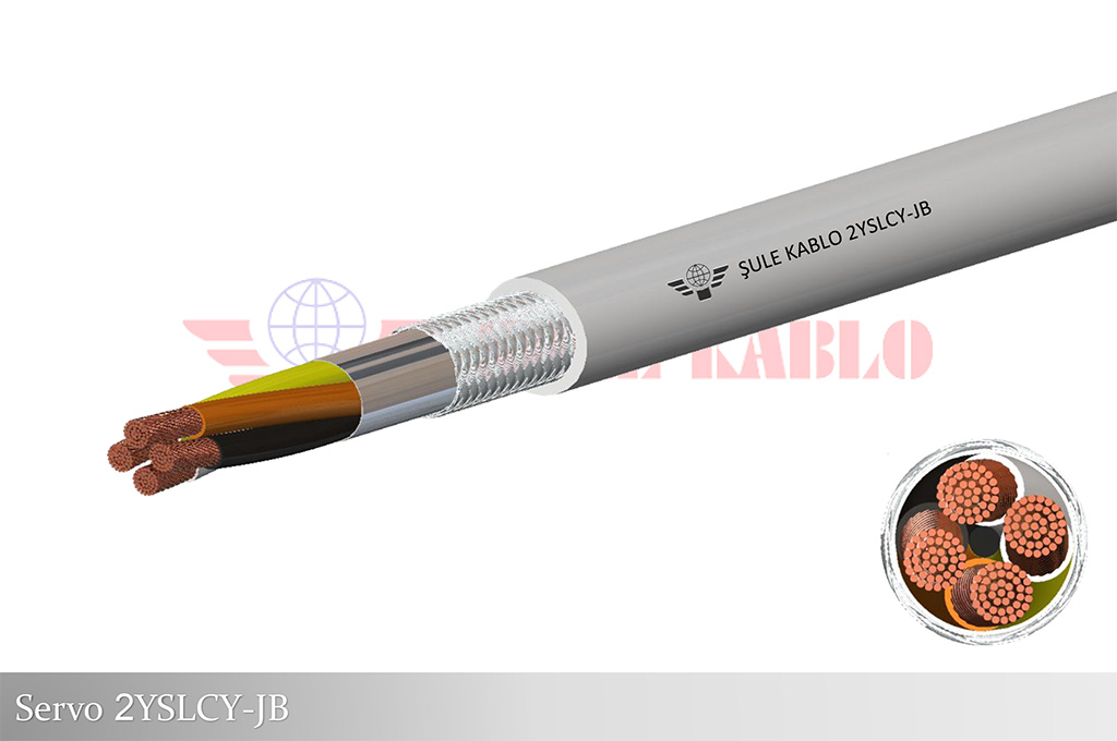 2YSLCY-JB Gri Servo Motor Kablosu